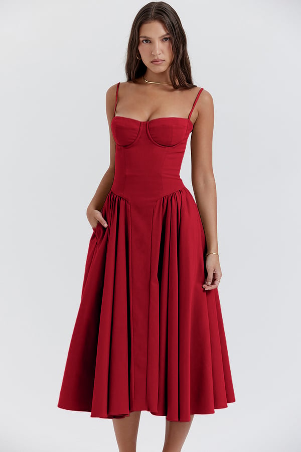 BRIALLEN | STRUCTURED A-LINE DRESS