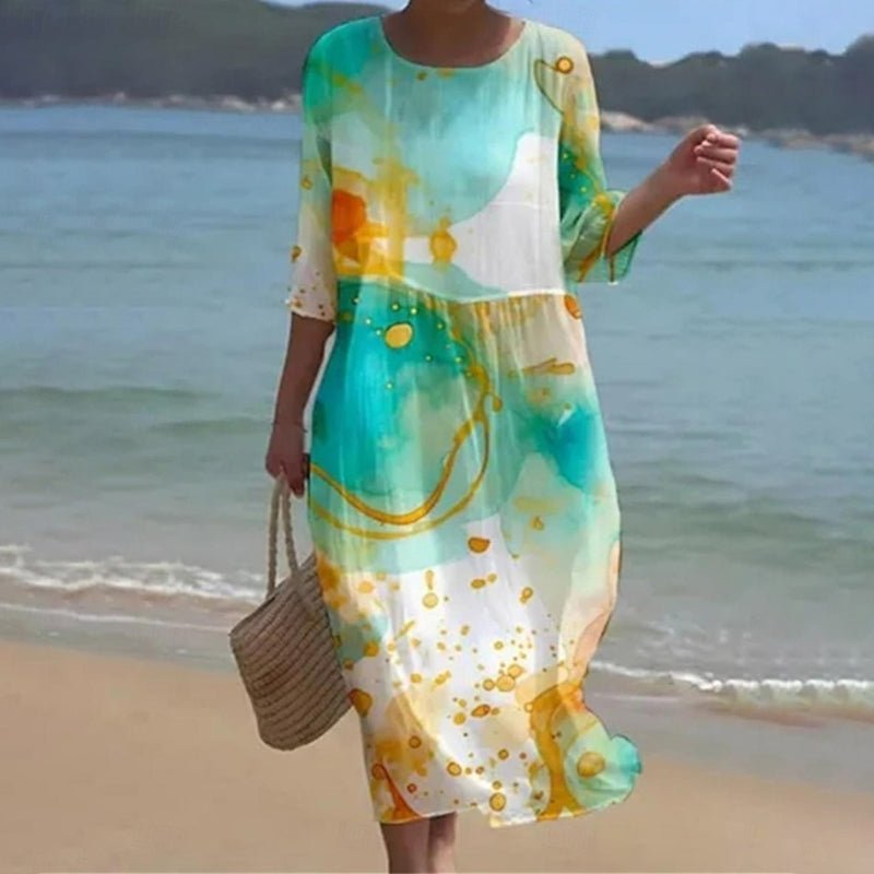 Samantha | Sunset Flower Dress