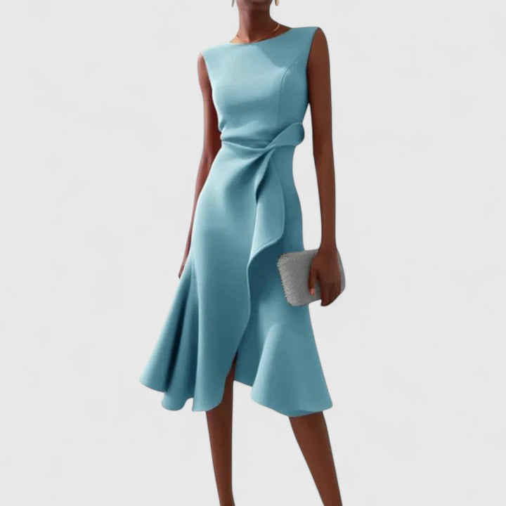 MICHELLE | DRAPED ASYMMETRIC DRESS