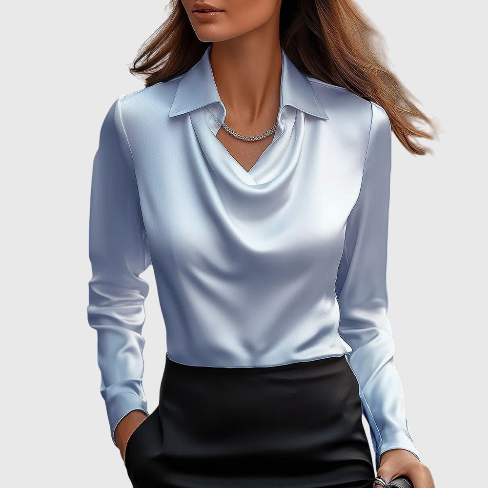 BROOKLYN | PLEATED NECK BLOUSE