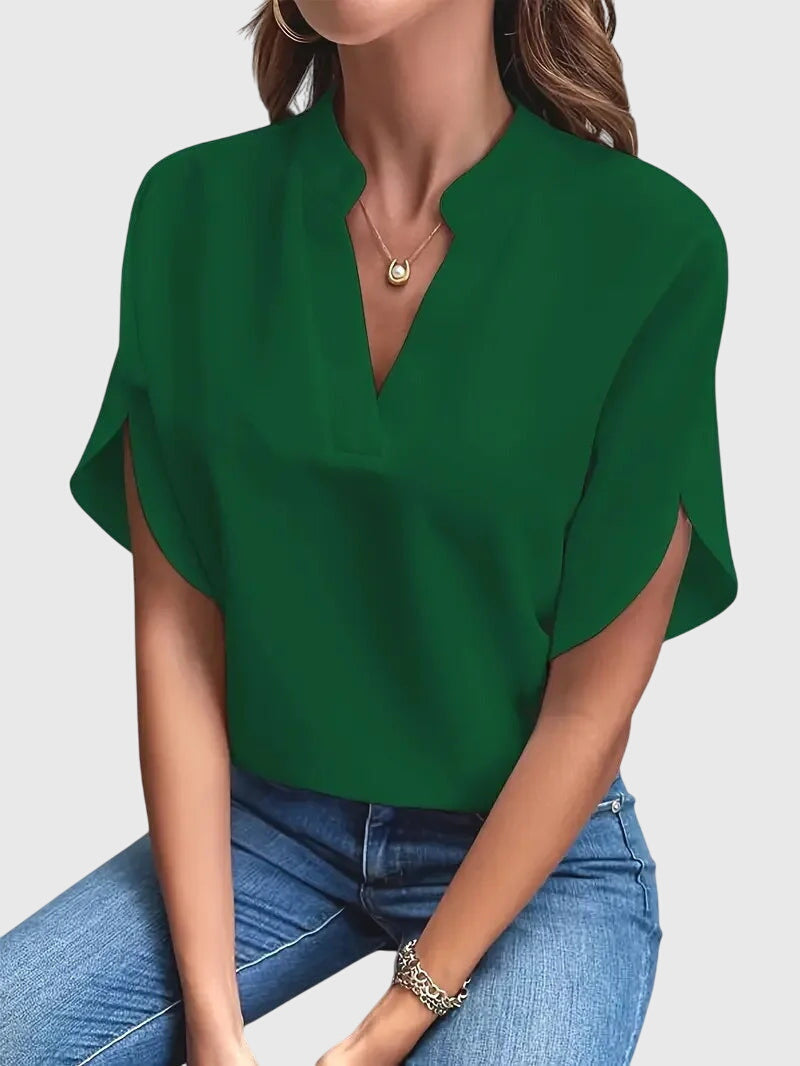 Carly | Soft and Elegant V-Neck Shirt