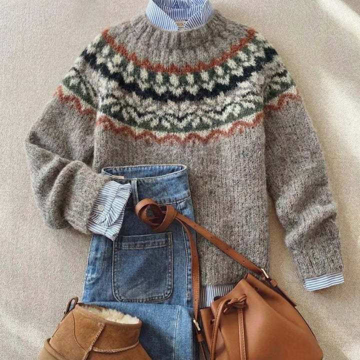 Brooke | Vintage Nordic Pattern Jumper