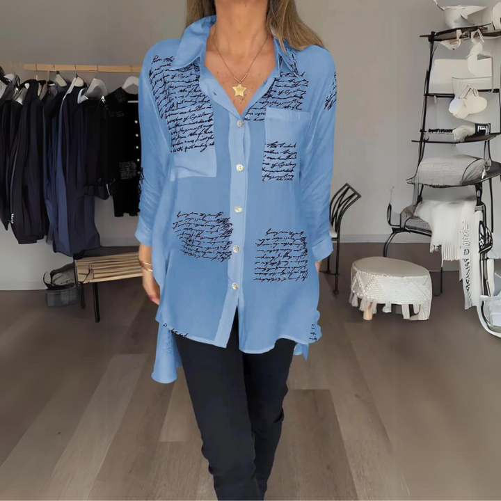 Genevieve | Stylish Button-Up Shirt