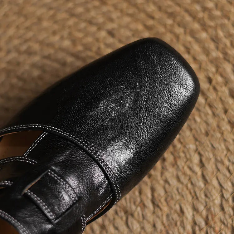 Anna Genuine Leather Mules