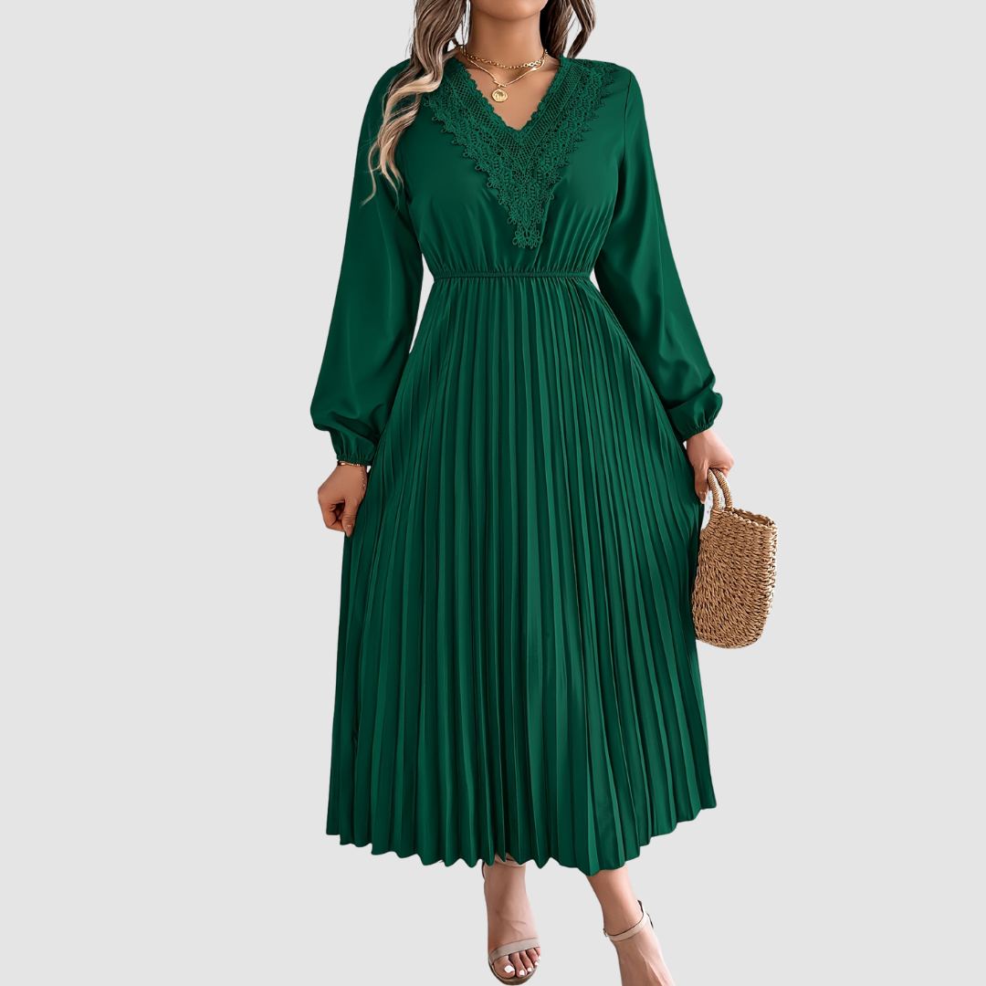MARGOT | LACE V-NECK A-LINE DRESS