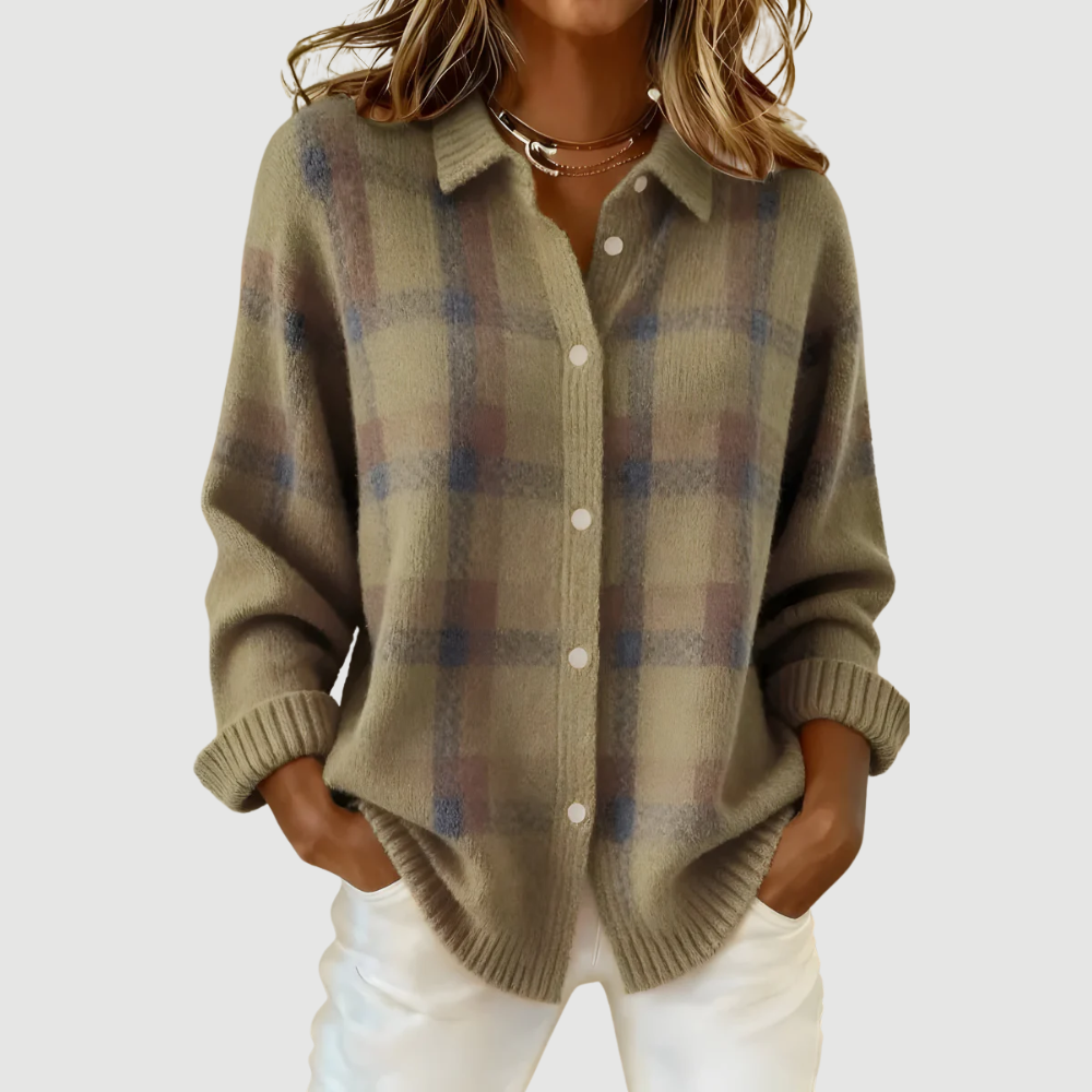 TESSA | CHECKED KNIT VEST