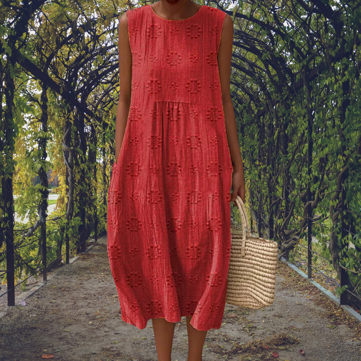 Evelyn – Elegant sleeveless dress with pockets