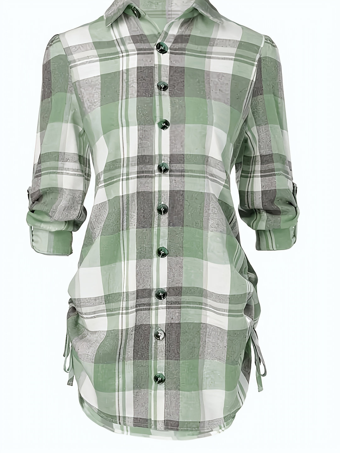 Eva | Plaid Print Blouse