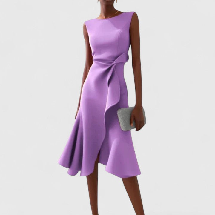 MICHELLE | DRAPED ASYMMETRIC DRESS