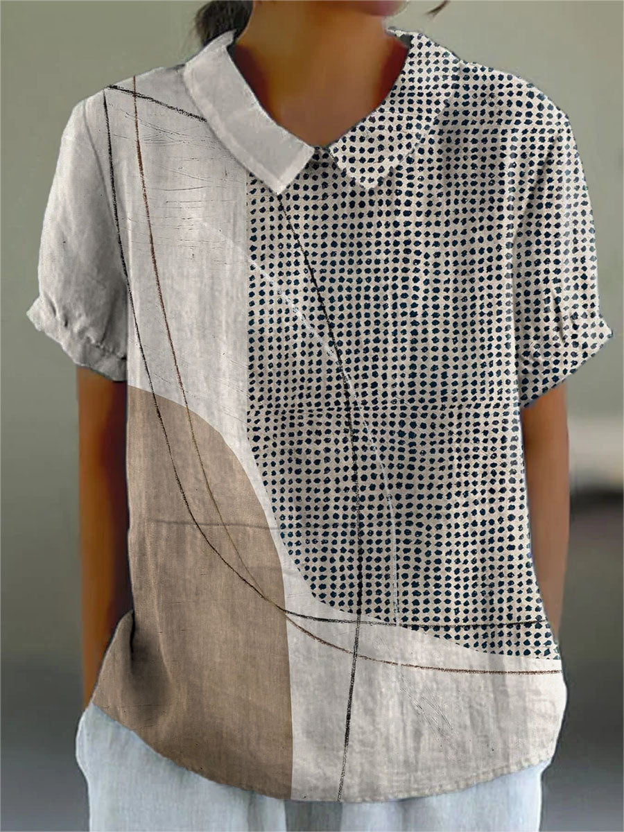 Evelyn | Abstract Dots and Lines Shirt