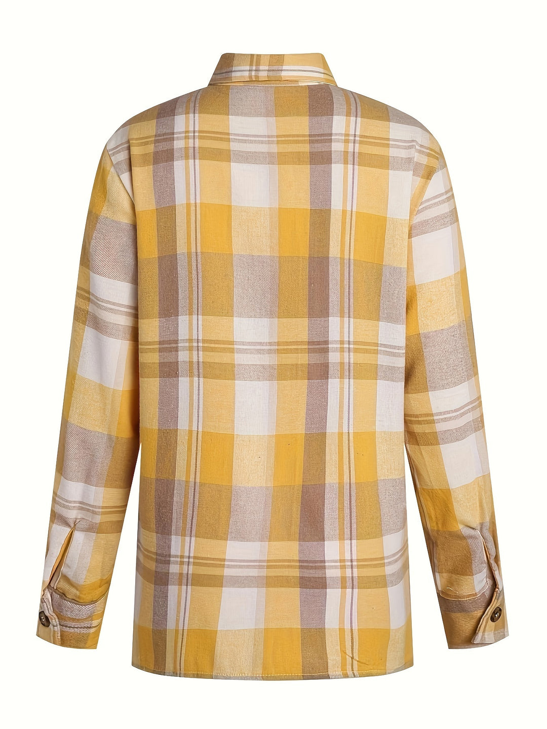 Noor | Casual Plaid Button Blouse