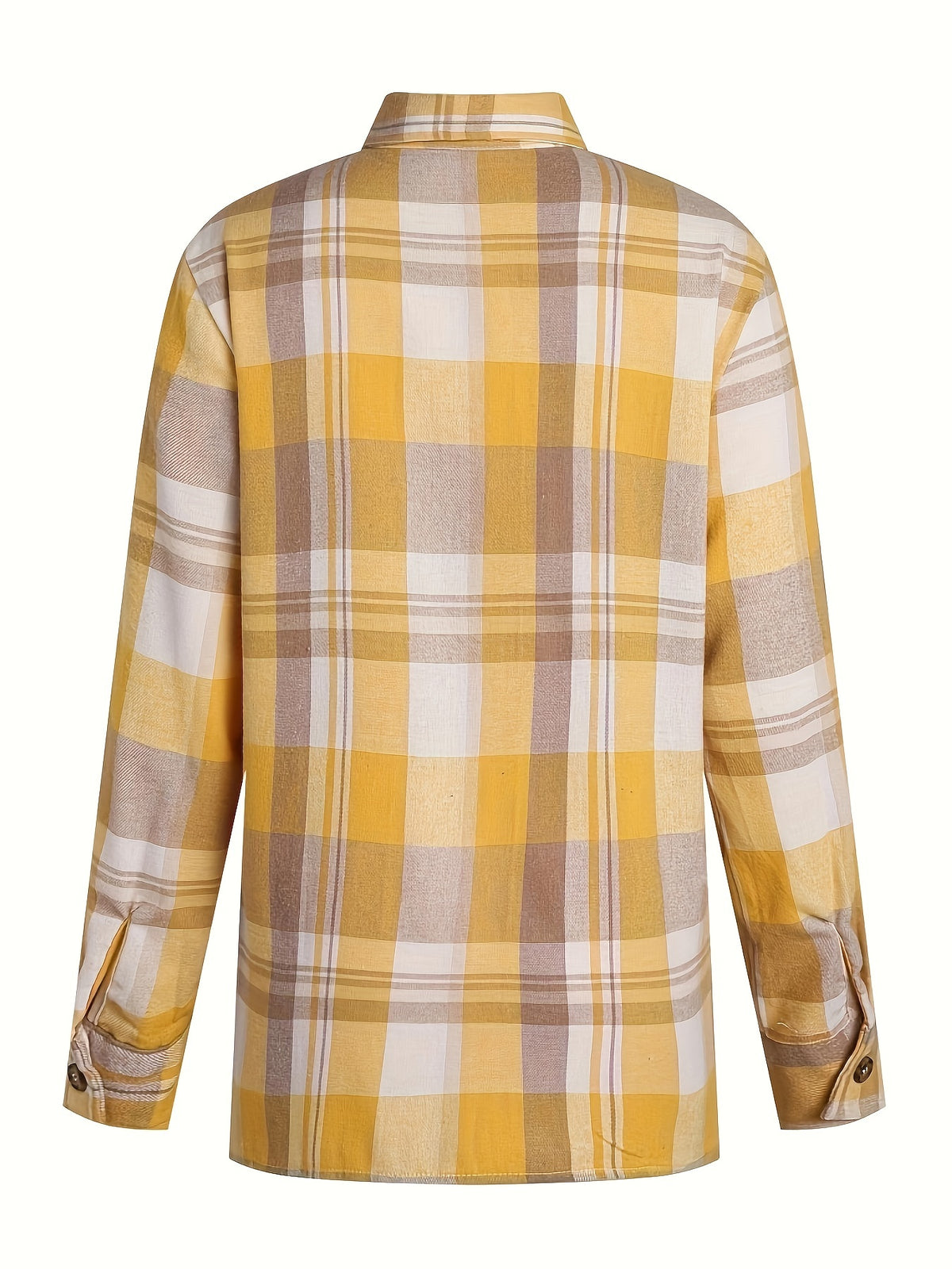 Noor | Casual Plaid Button Blouse