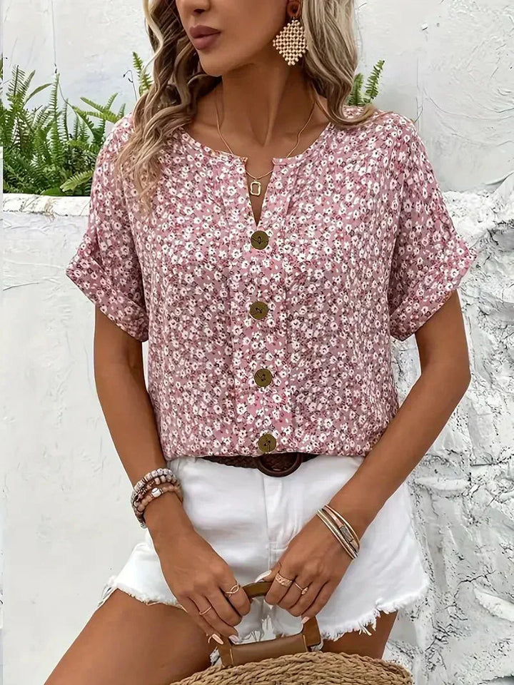 Anna | Wildflower Notch Blouse