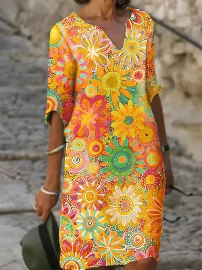 Grace | Vibrant Floral Midi Dress