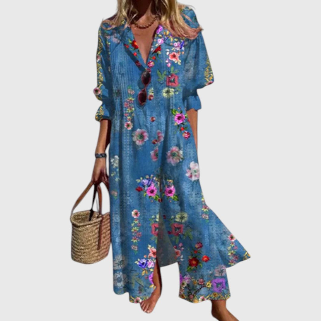 SERAPHINE | BOLD FLORAL MAXI DRESS