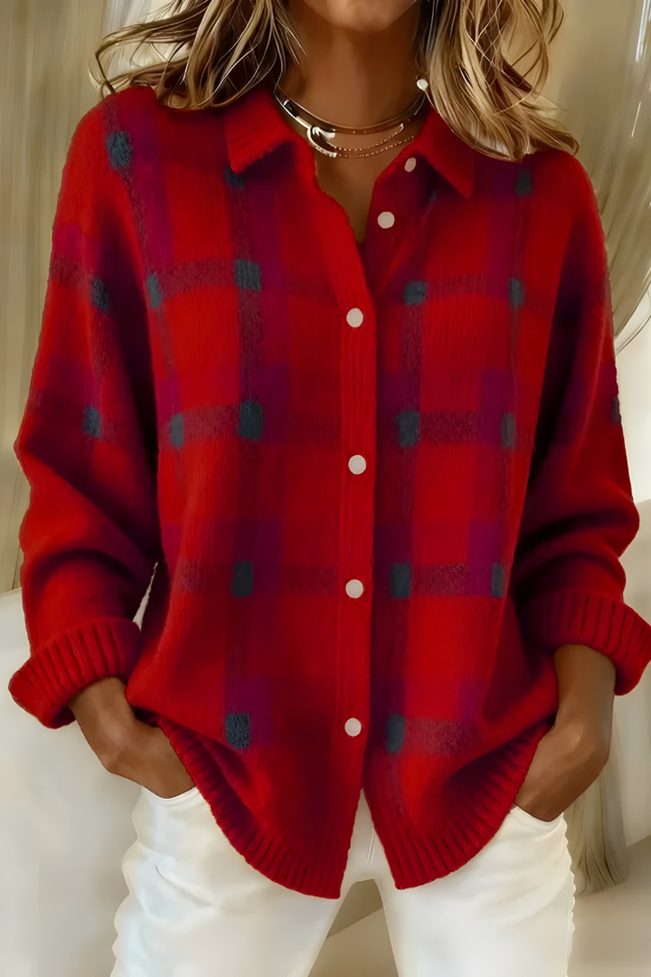 TESSA | CHECKED KNIT VEST