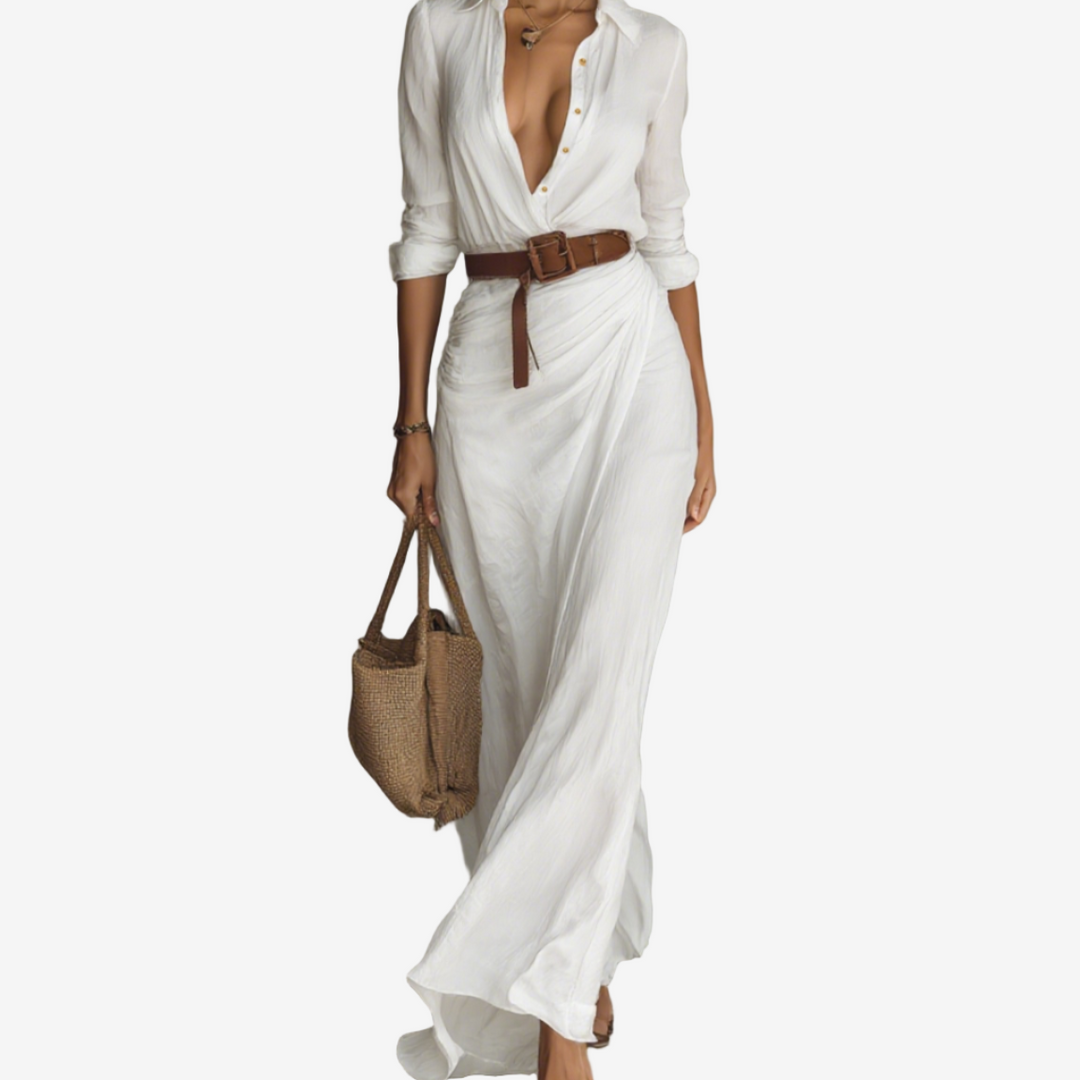 ELENA | BELTED MAXI DRESS
