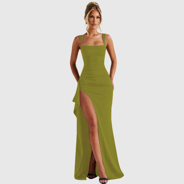 CELL | OPEN BACK SLIP MAXI DRESS