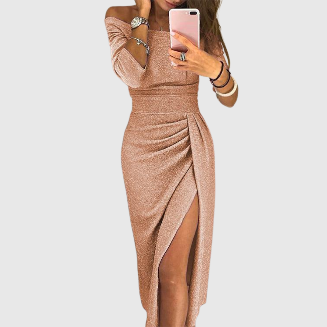 BARBARA | OFF-SHOULDER EVENING DRESS
