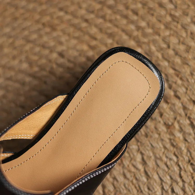 Anna Genuine Leather Mules