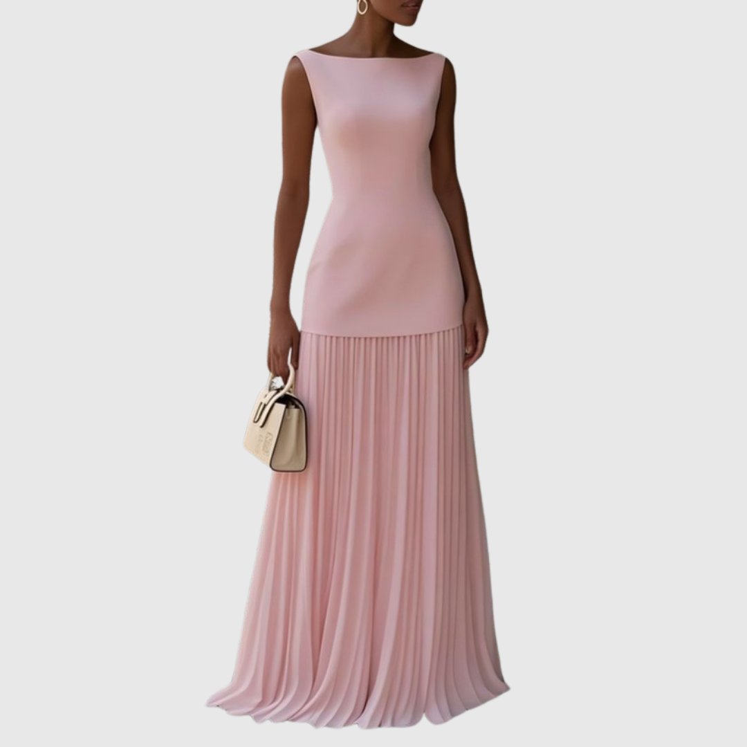 ROWINA | SLEEVELESS PLEATED DRESS