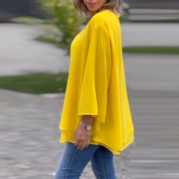 Hazel | Stylish V-Neck Flowy Top