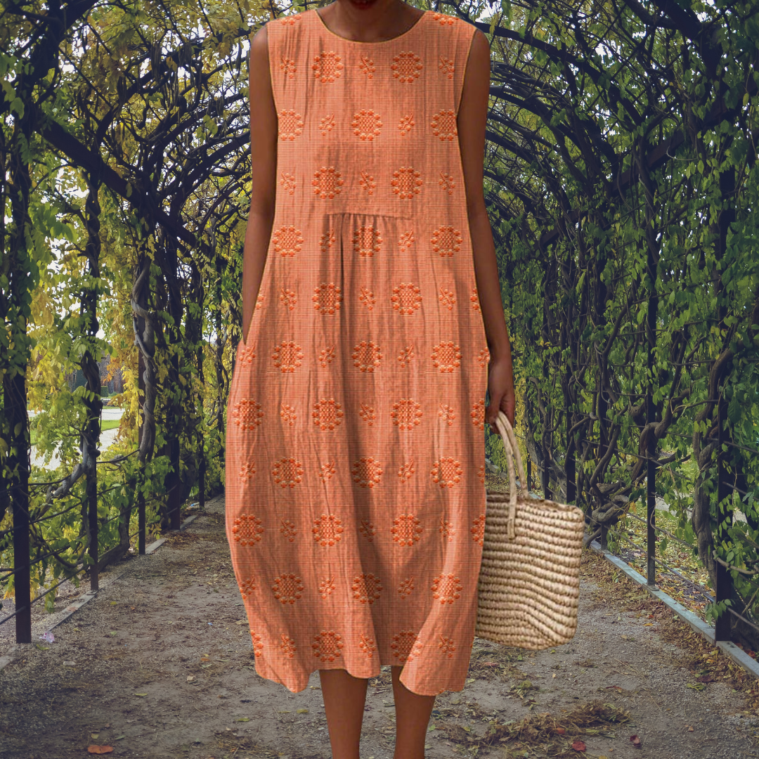 Evelyn – Elegant sleeveless dress with pockets