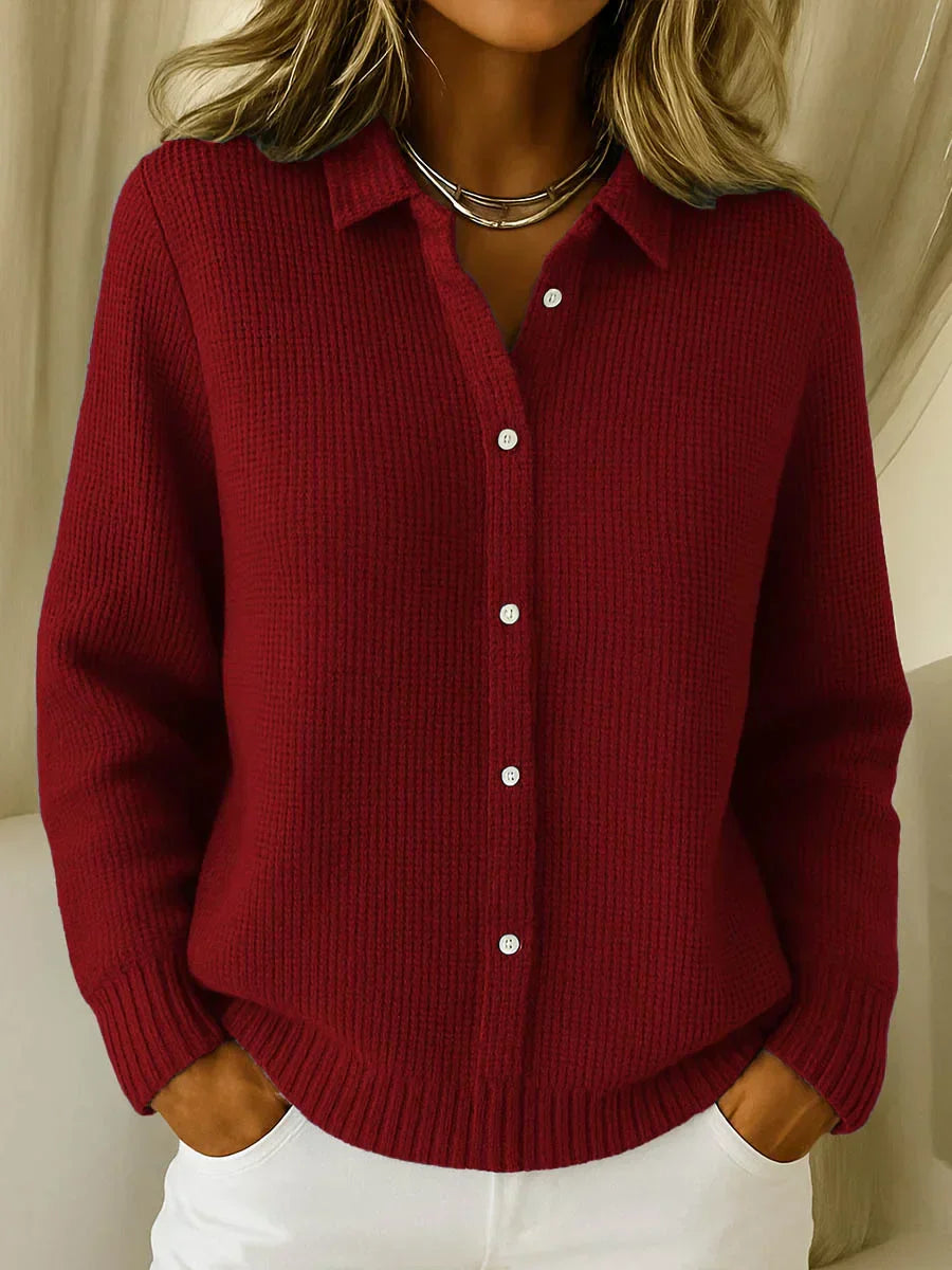 Harper – Textured Knit Button Cardigan