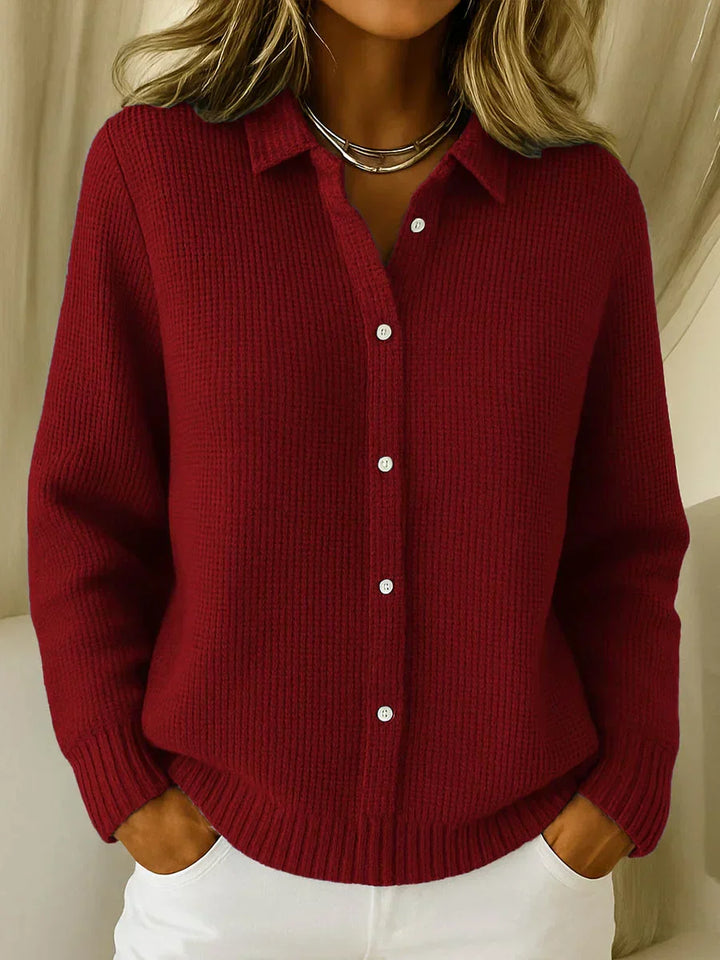 Harper – Textured Knit Button Cardigan