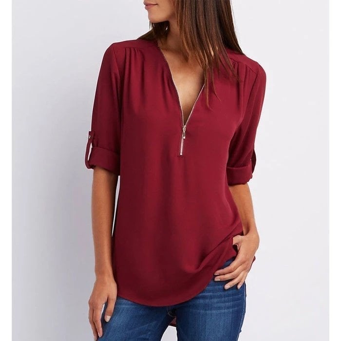 Grace | Chic Zipper Blouse