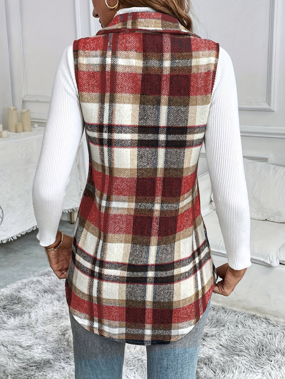 Tara | Casual Checkered Blouse