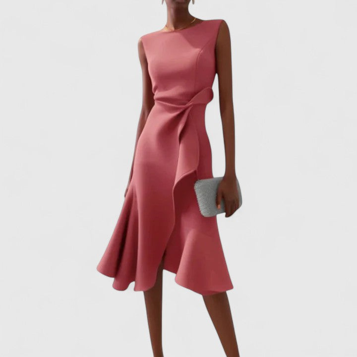 MICHELLE | DRAPED ASYMMETRIC DRESS