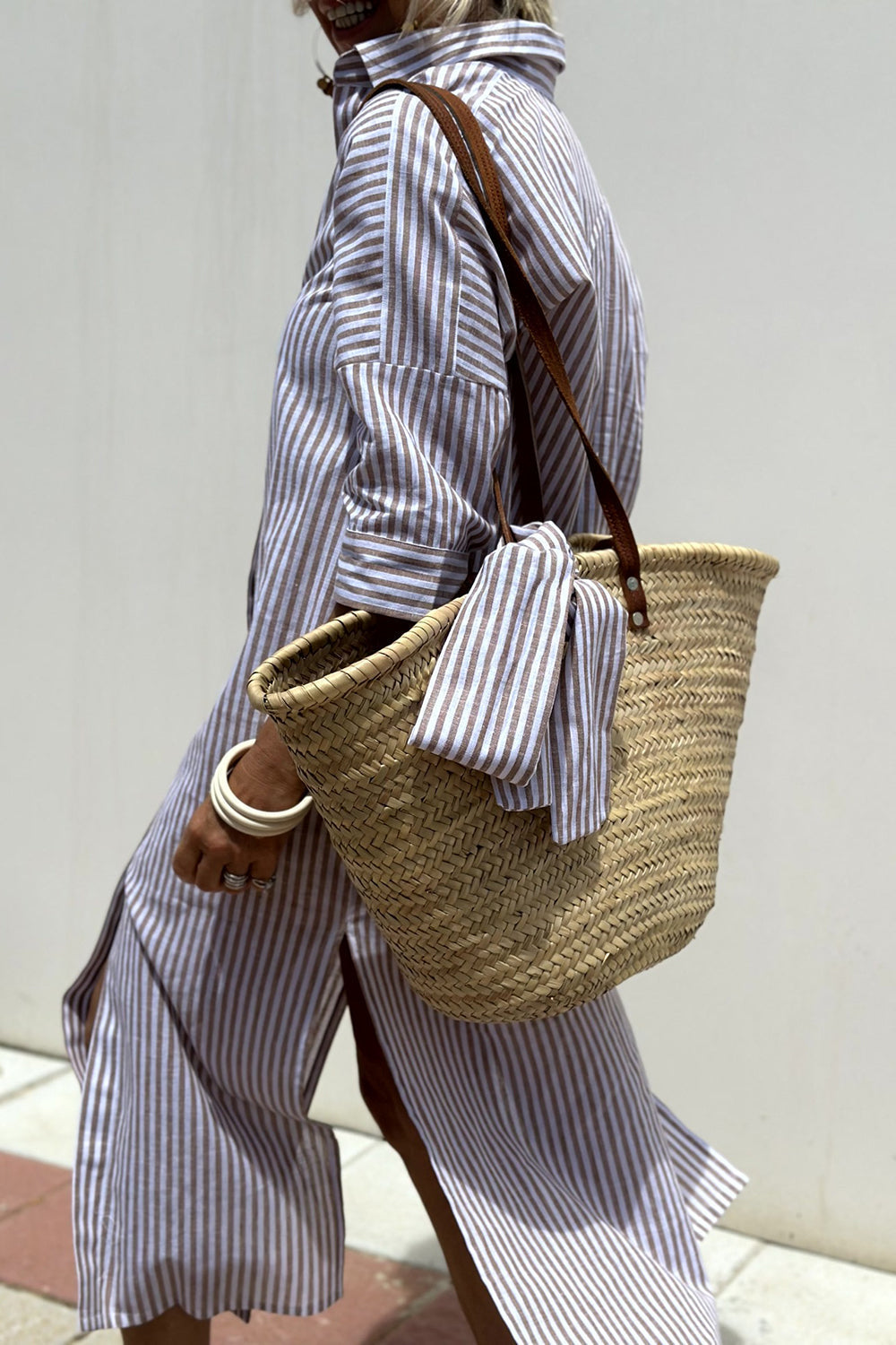 Natalie | Timeless Striped Shirt Dress with Elegant Comfort