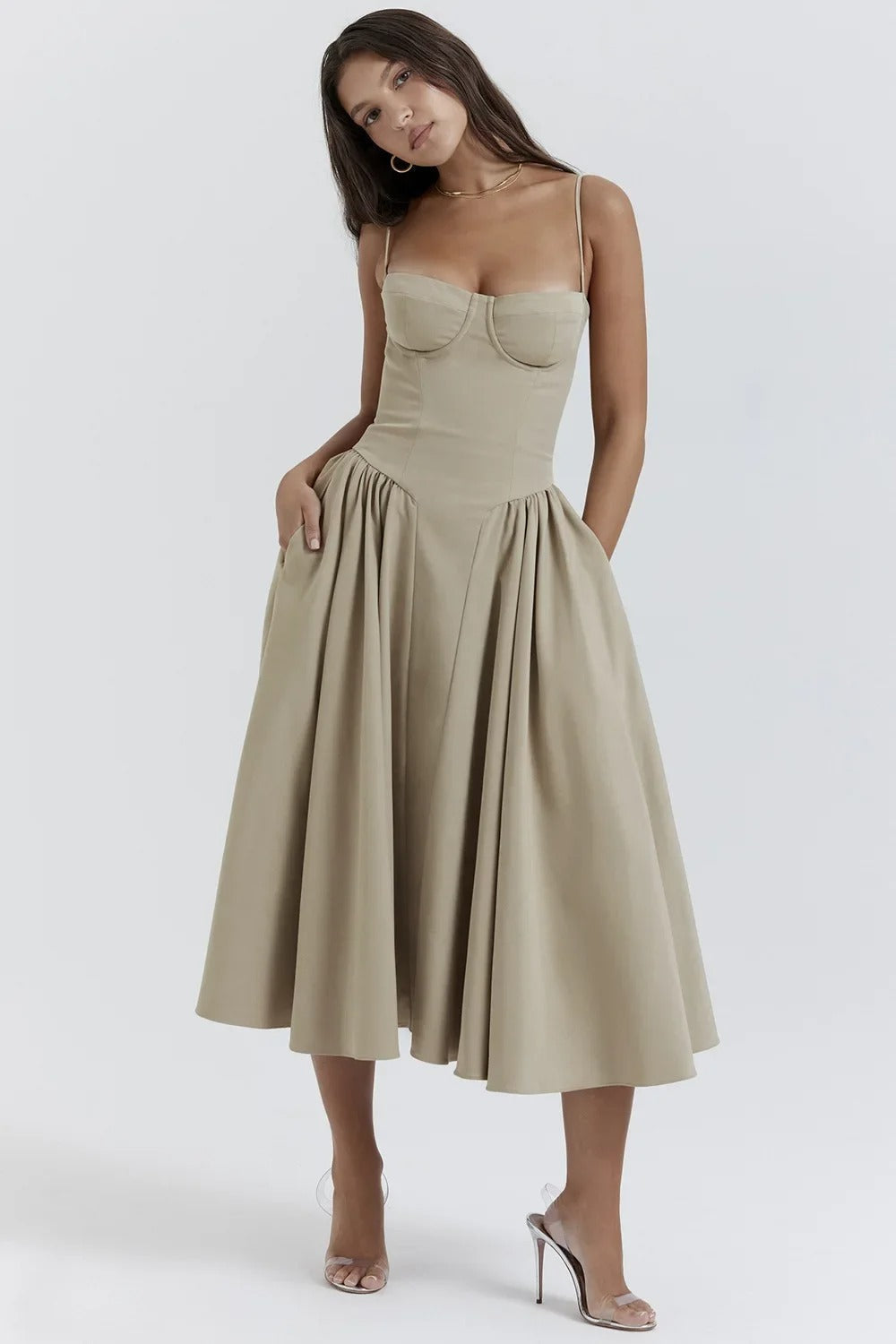 BRIALLEN | STRUCTURED A-LINE DRESS