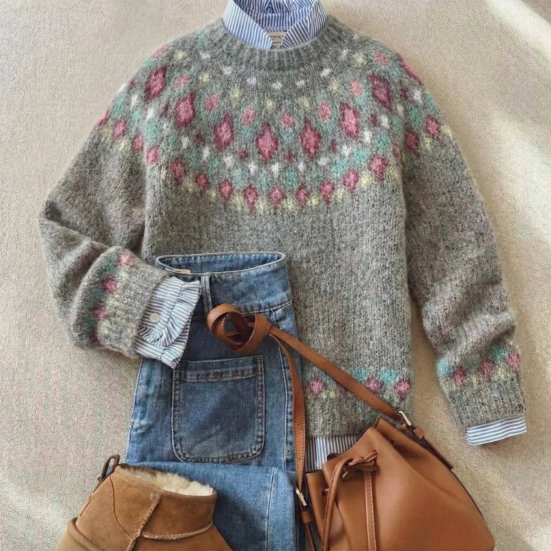 Brooke | Vintage Nordic Pattern Jumper