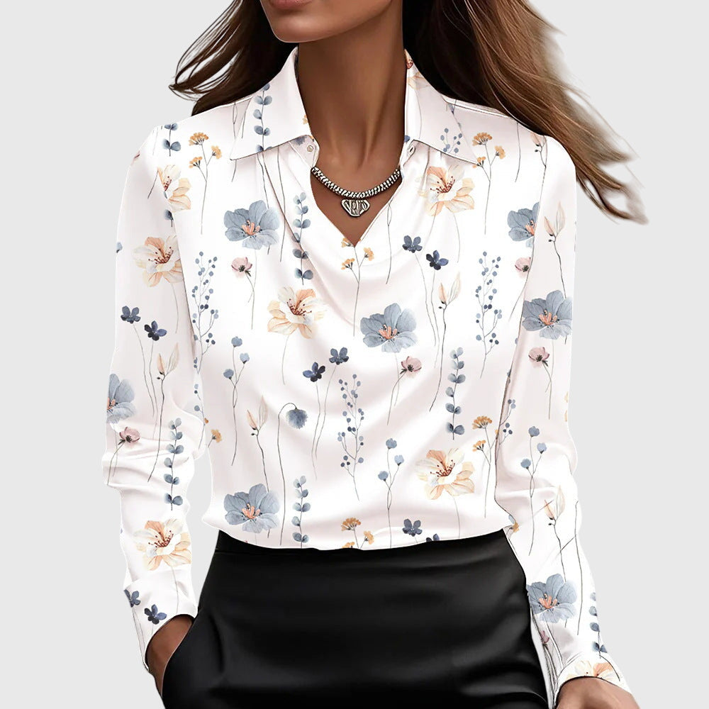 BROOKLYN | PLEATED NECK BLOUSE