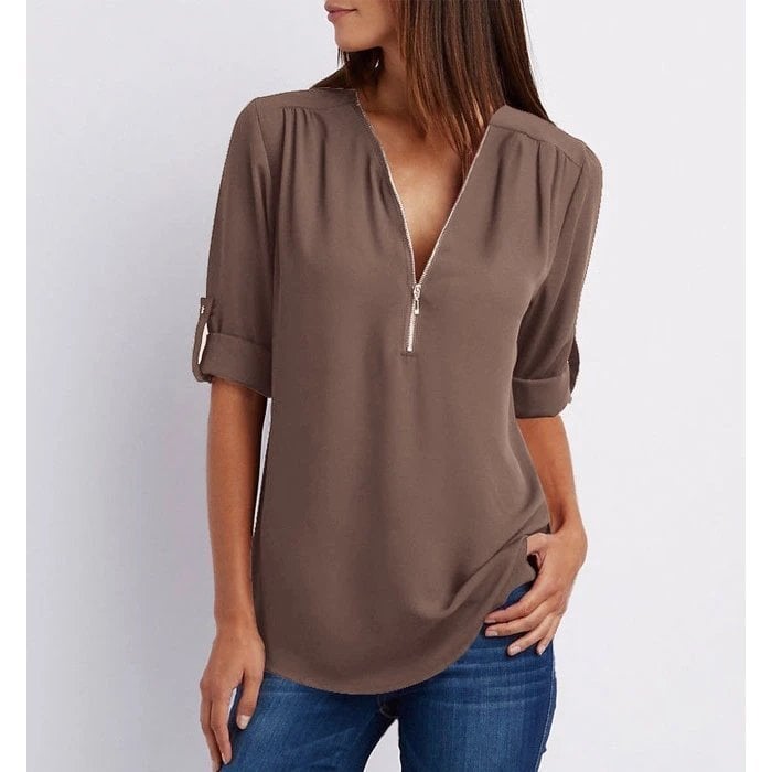 Grace | Chic Zipper Blouse