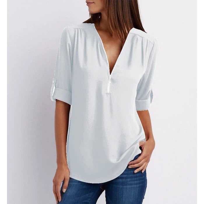 Grace | Chic Zipper Blouse
