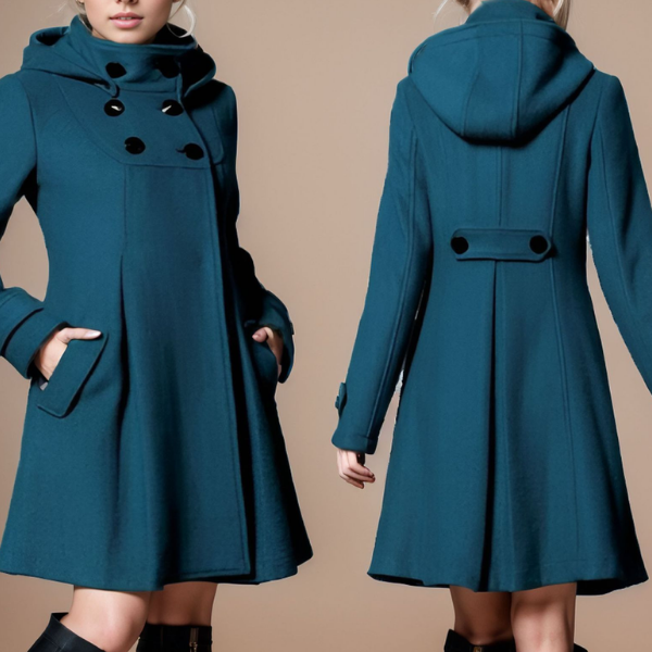 Adella | Elegant Hooded Pocket Jacket