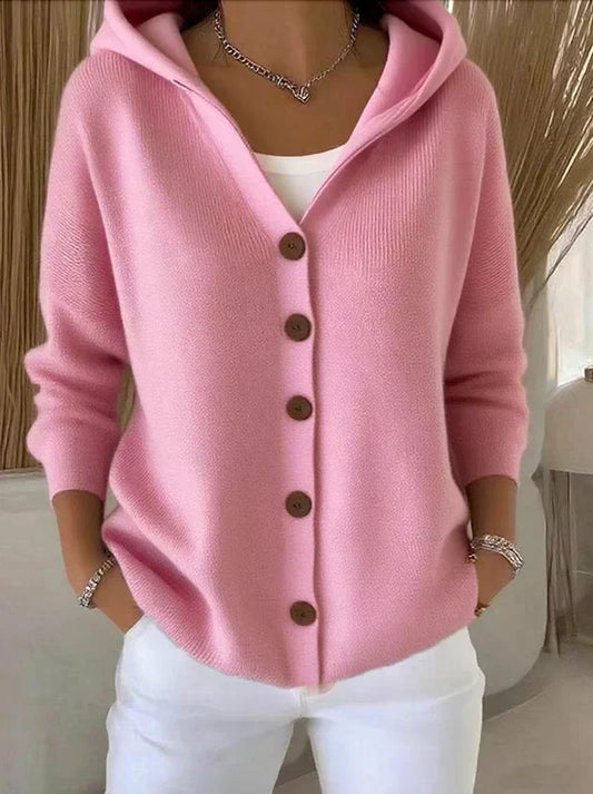 Zoé | Soft Hooded Knit Cardigan