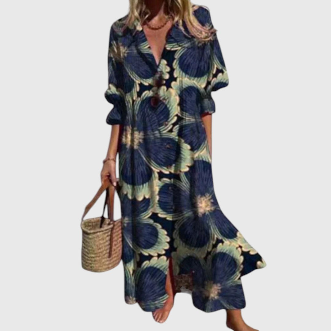 SERAPHINE | BOLD FLORAL MAXI DRESS