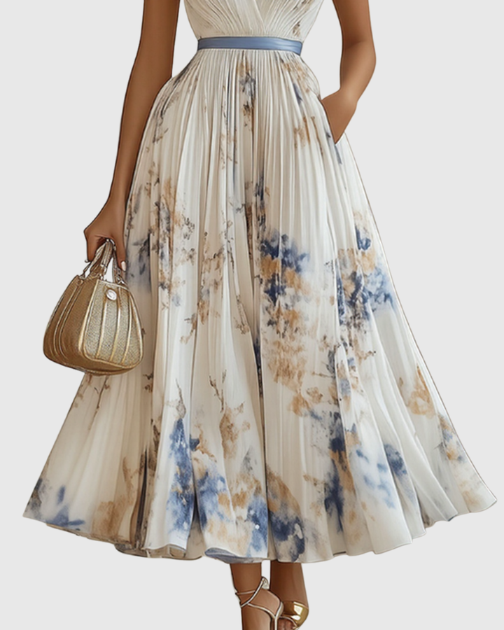 SUSANNA | PLEATED MAXI DRESS