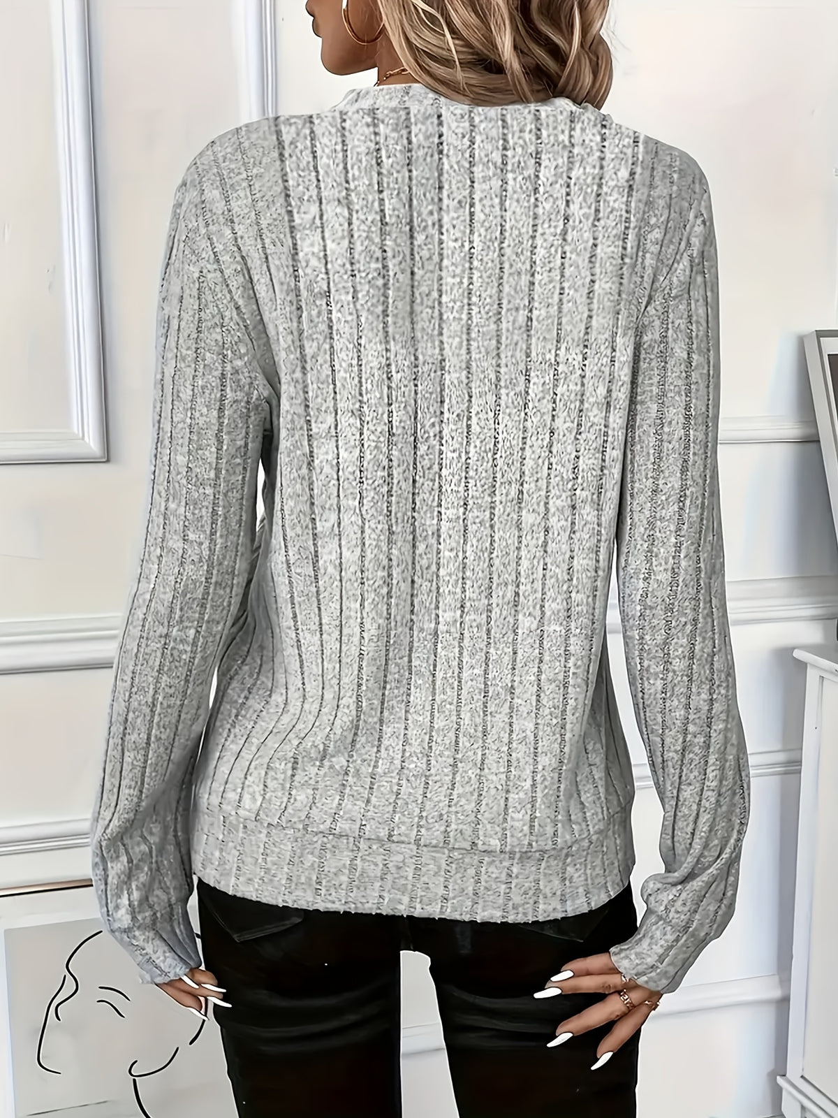 Iris | Elegant Long Sleeve Pullover