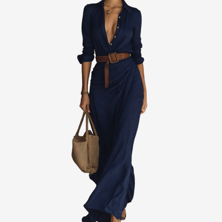 ELENA | BELTED MAXI DRESS