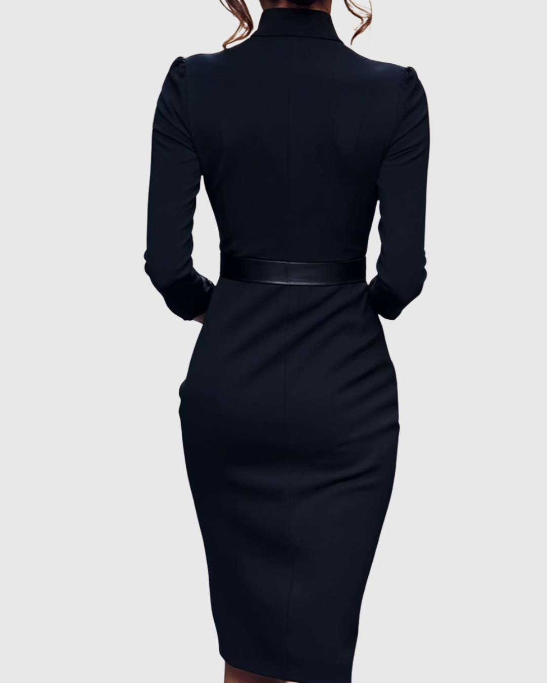 CLARA | BELTED PENCIL MIDI DRESS