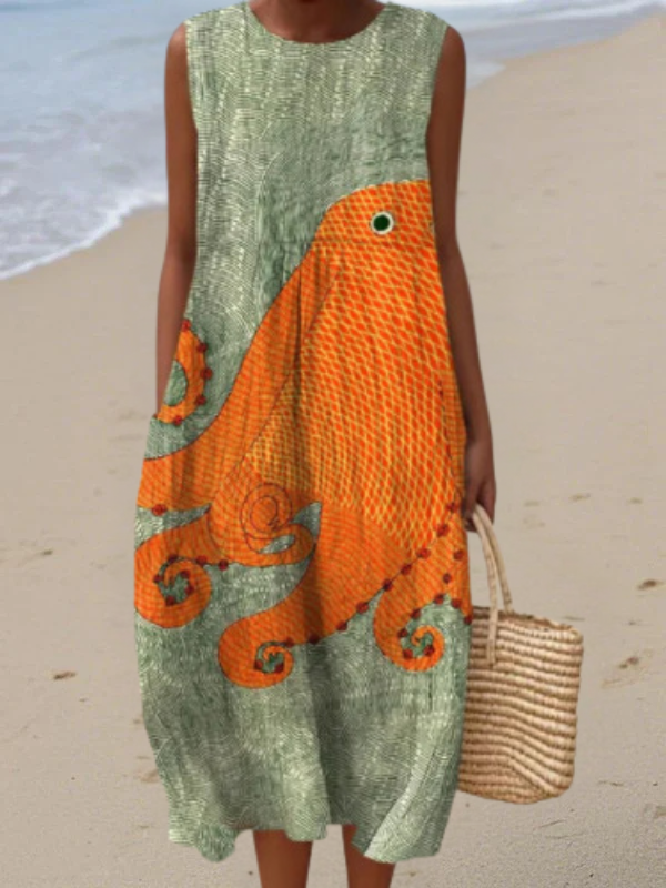Rowan Oceanic Midi Dress
