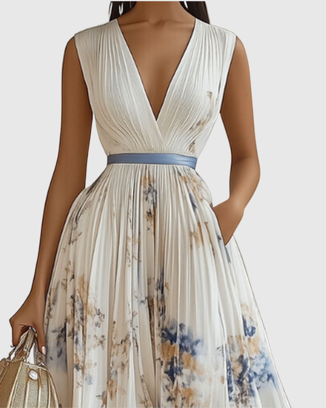 SUSANNA | PLEATED MAXI DRESS