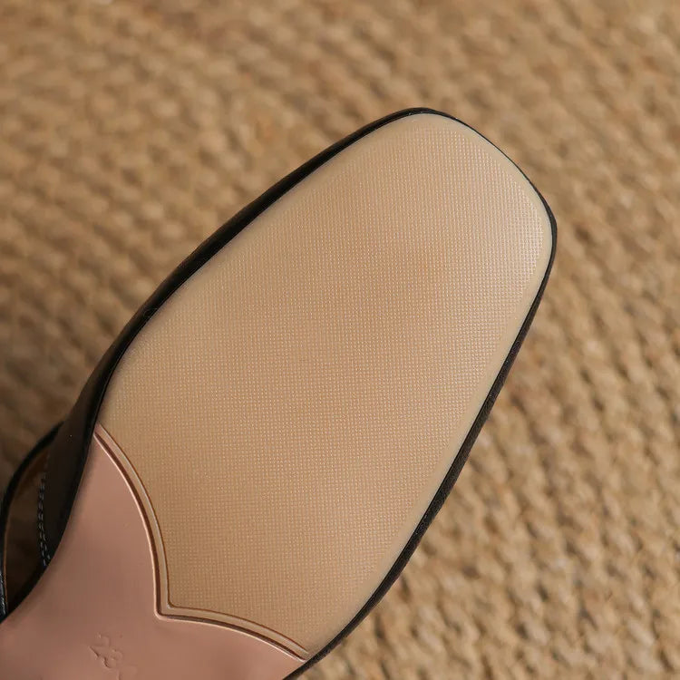Anna Genuine Leather Mules