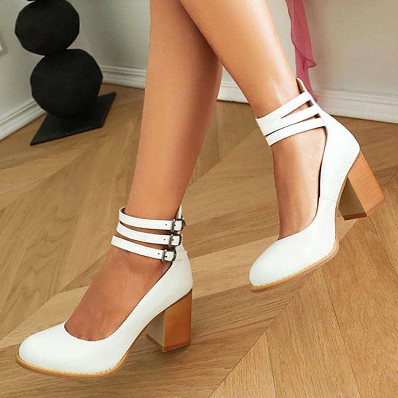 Lily |  Triple Buckle Heels