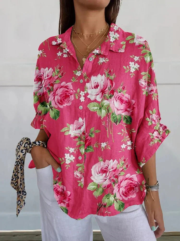 Victoria | Rose Floral Blouse